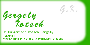 gergely kotsch business card